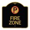 Signmission Designer Series Sign-No Parking, Black & Gold Aluminum Architectural Sign, 18" x 18", BG-1818-24653 A-DES-BG-1818-24653 - alternate 1